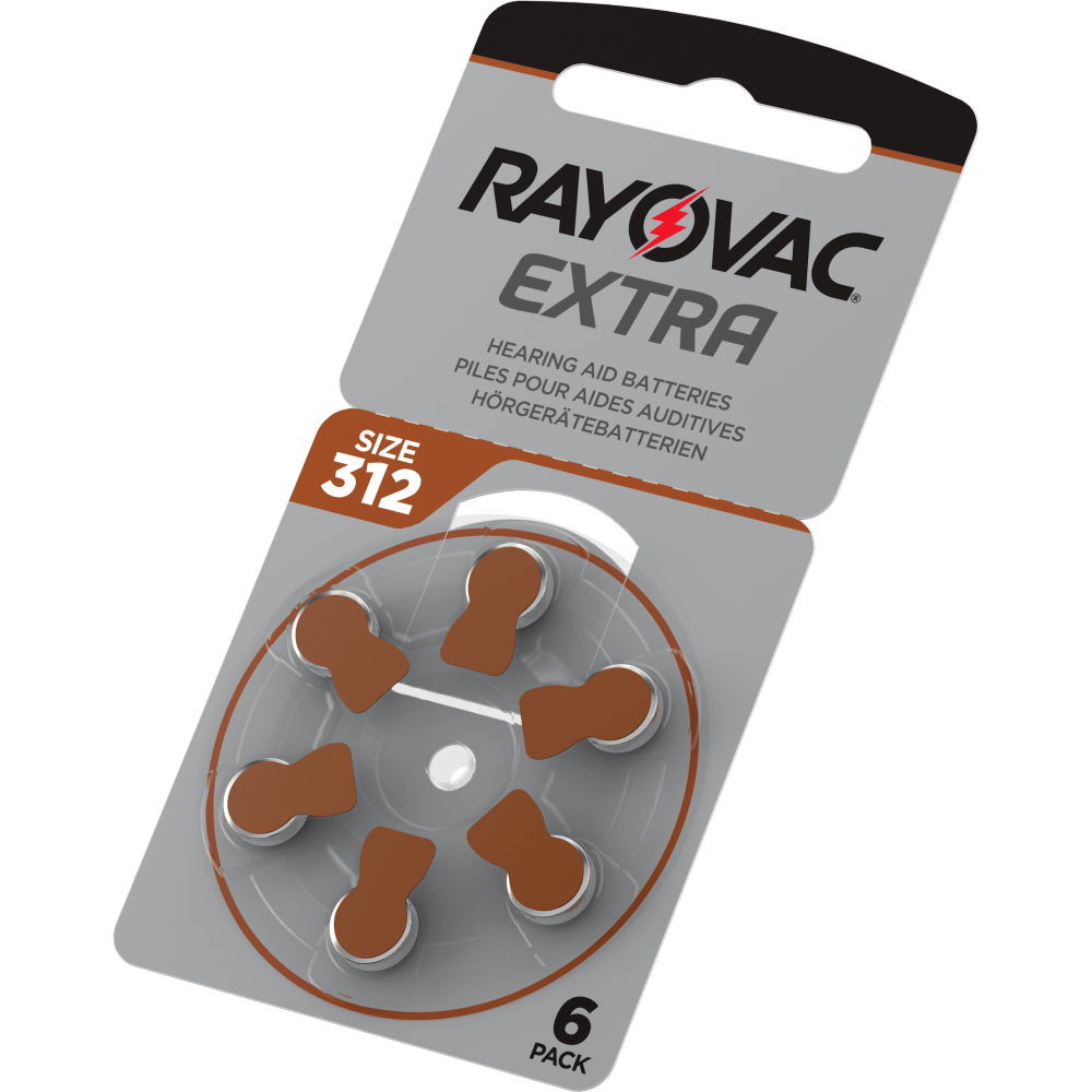 Rayovac Extra Hearing Aid Batteries Size 312 (40 Batteries)