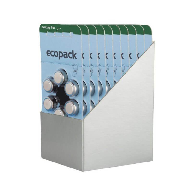 Ecopack Zubehör 60 Stück Hörgerätebatterien Ecopack 675